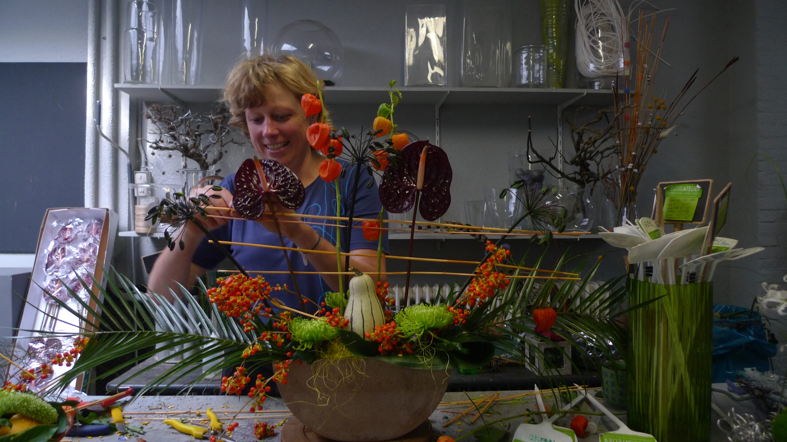 Diny with companyorders - Blomatelier Gouda - International Floral Design